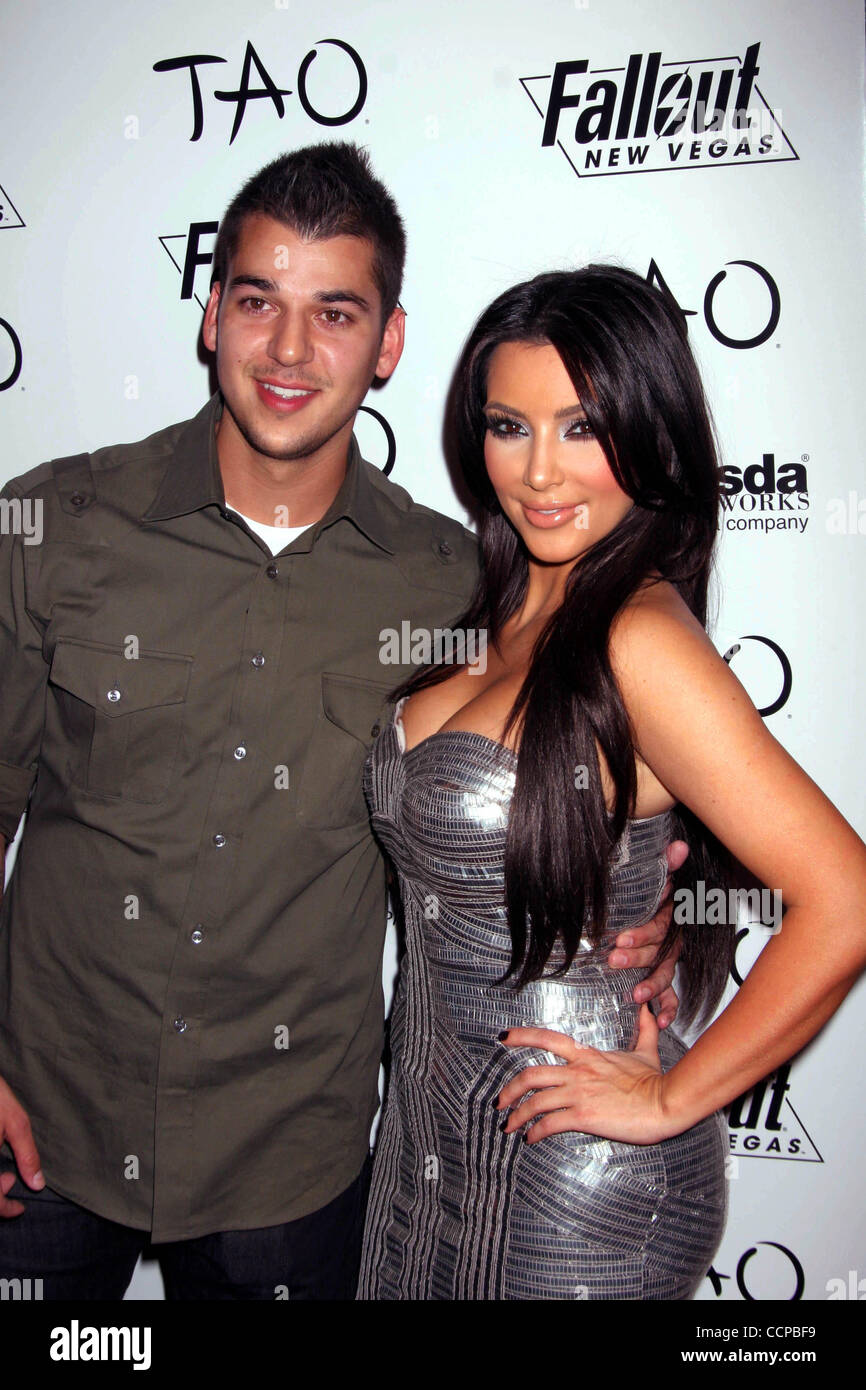 Oct. 15, 2010 - Hollywood, California, U.S. - Robert Kardashian AND Kim  Kardashian .Kim Kardashian Celebrates Her 30th Birthday At TAO Nightclub  inside the Ventian Resort & Casino Las Vegas,Nevada 10-15-2010.  2010.K66568EG(Credit