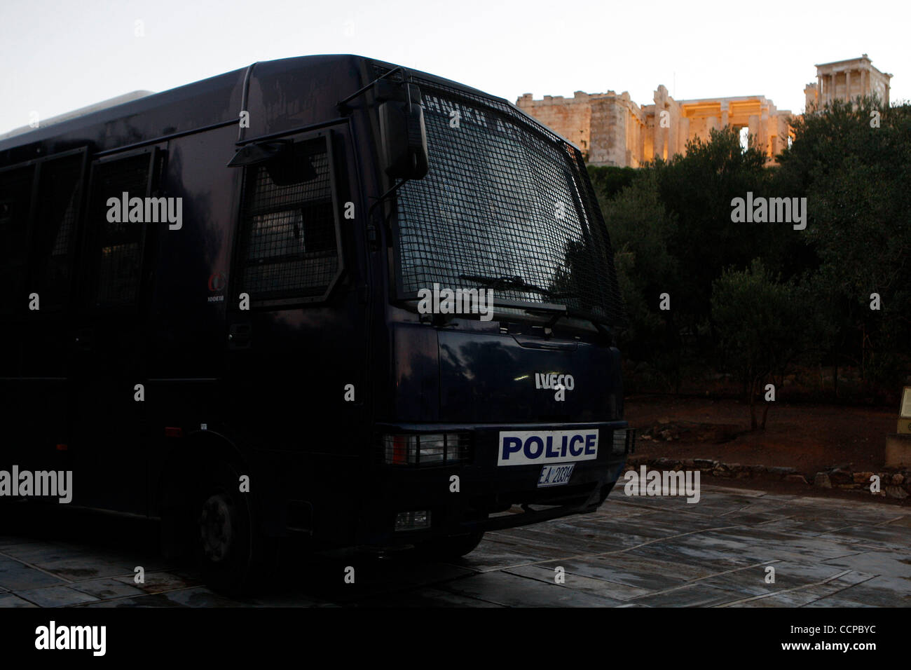 Oct. 15, 2010 - Athens, Greece - Striking workers shut the Acropolis ...
