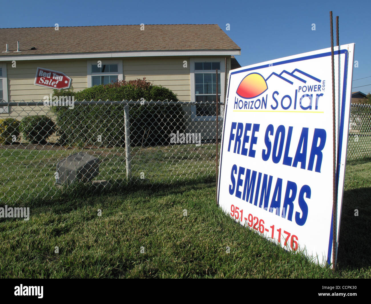 Oct 09, 2010 Hemet, California, U.S. Signs draw customers to buy