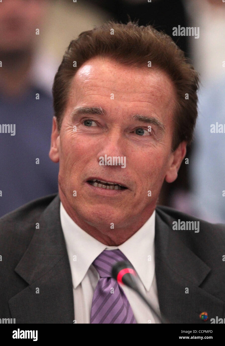 Californian Governor Arnold Schwarzenegger attending the Golobal