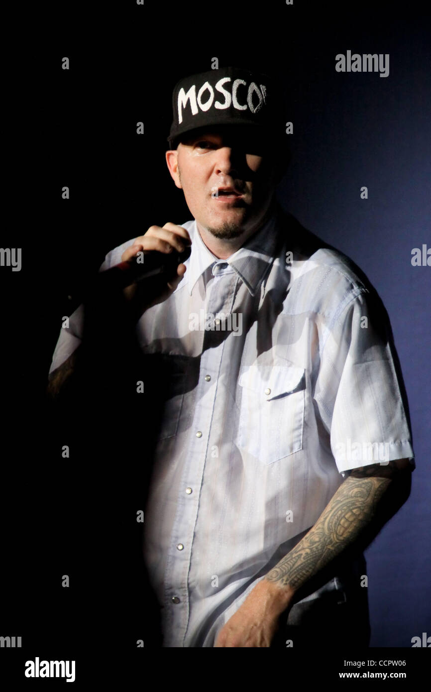 American rock band Limp Bizkit performing live in Moscow. Pictured