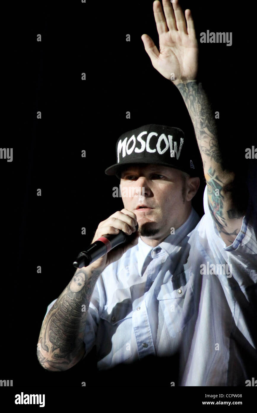 American rock band Limp Bizkit performing live in Moscow. Pictured