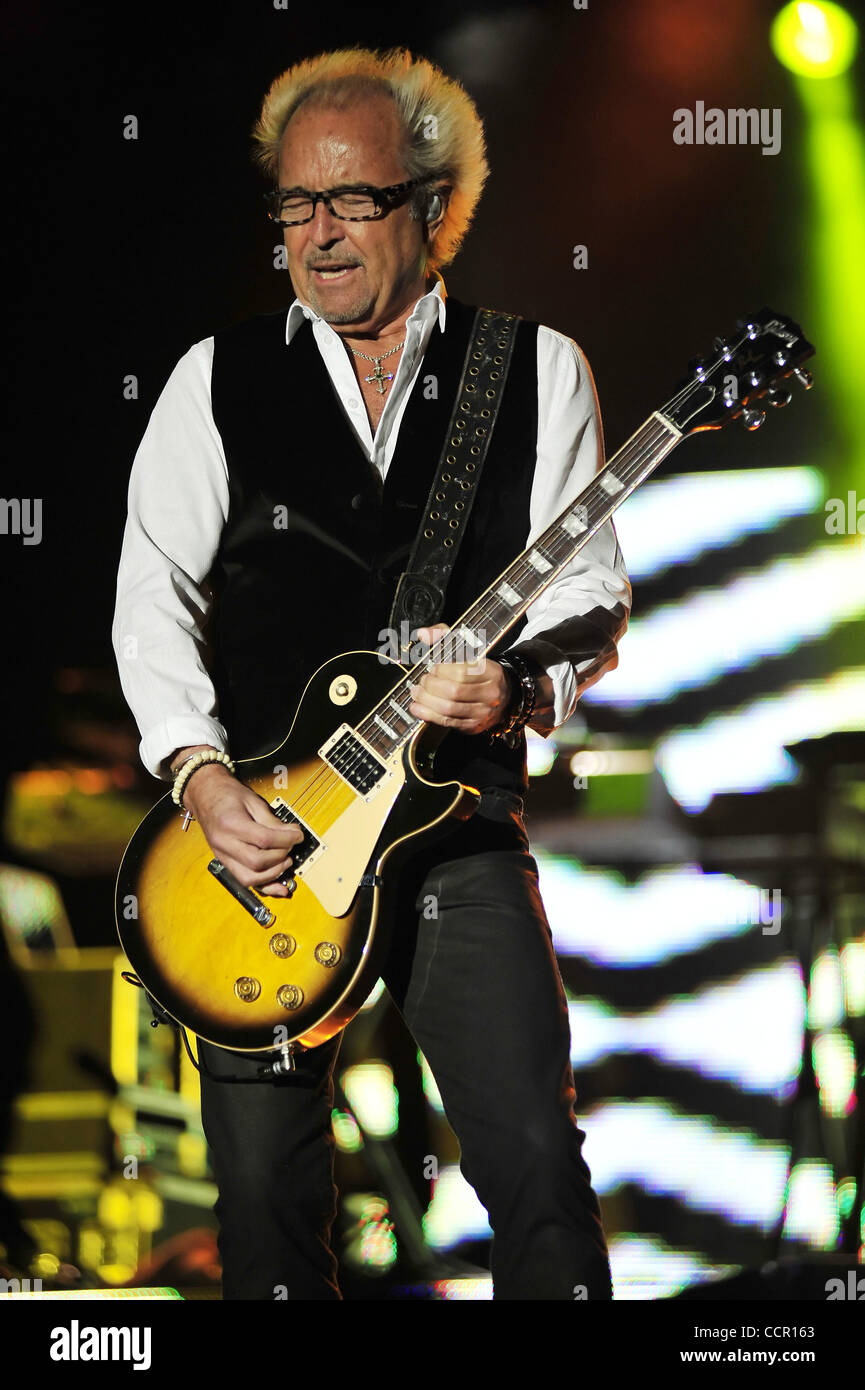 Lead Guitarist Mick Jones of the rock band Foreigner, during a live