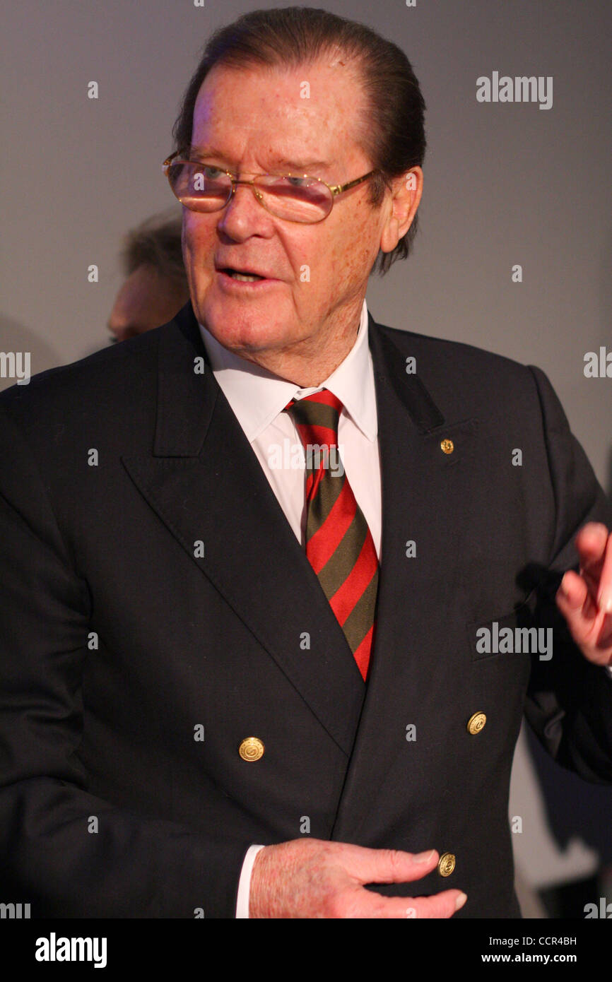 Famous British actor Sir Roger Moore, who is well known for the