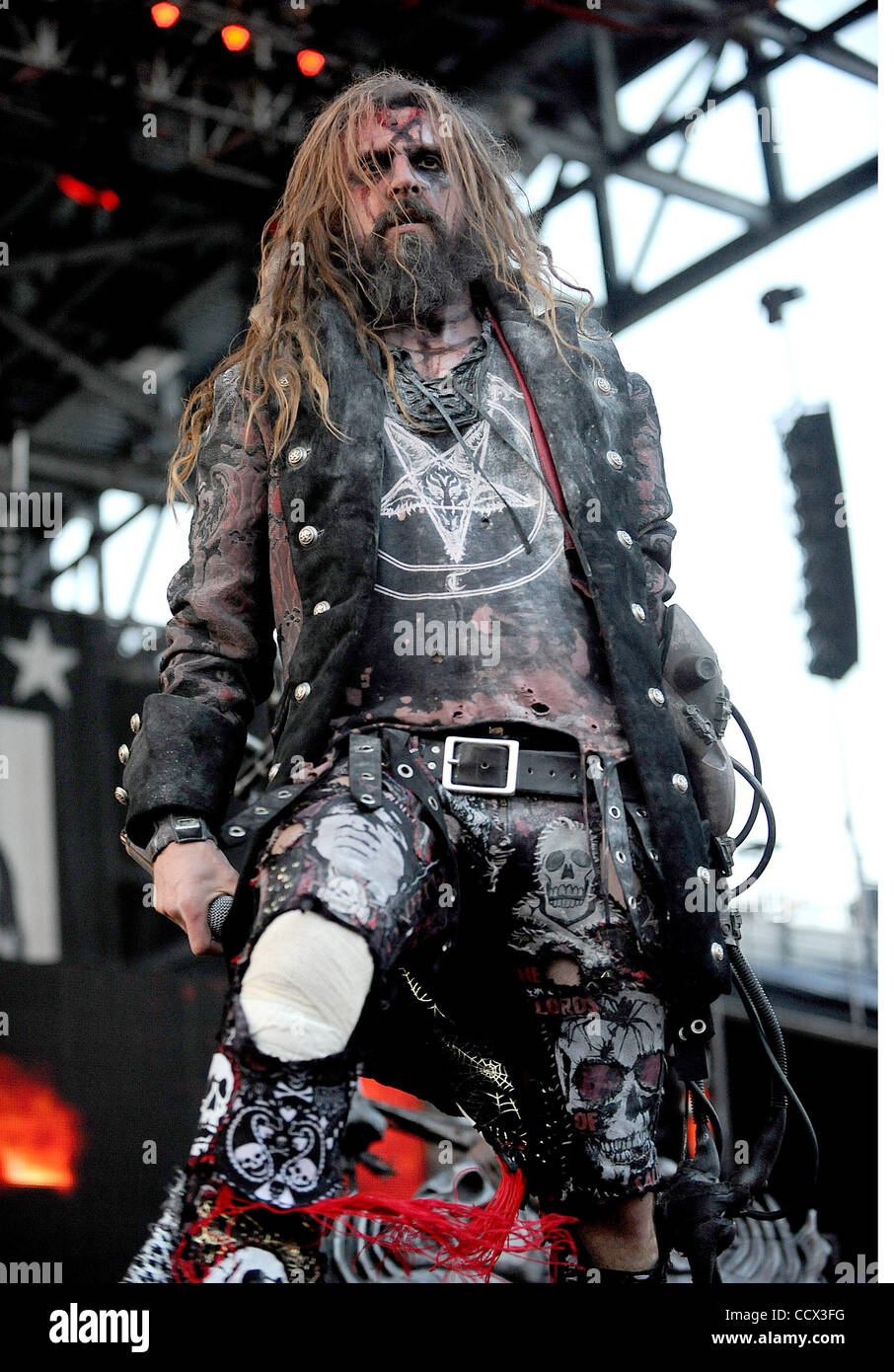 May 23, 2010 Columbus, Ohio; USA Singer ROB ZOMBIE performs live as