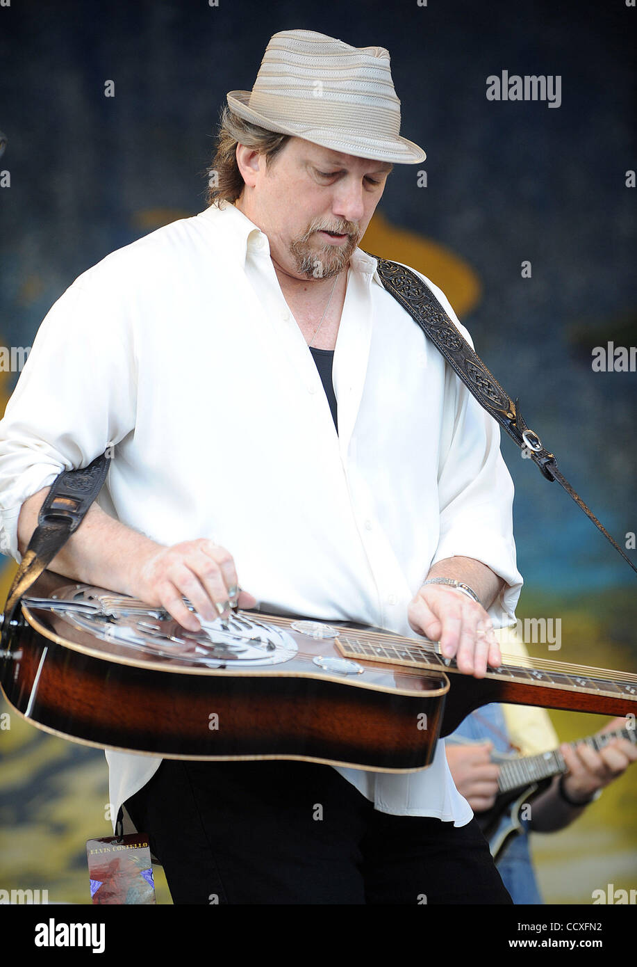 Apr 29, 2010 - New Orleans, Louisiana; USA - Musician JERRY DOUGLAS of the Sugarcanes performs live as part of the 2010 New Orleans Jazz & Heritage Festival that is taking in New Orleans. Copyright 2010 Jason Moore. Stock Photo