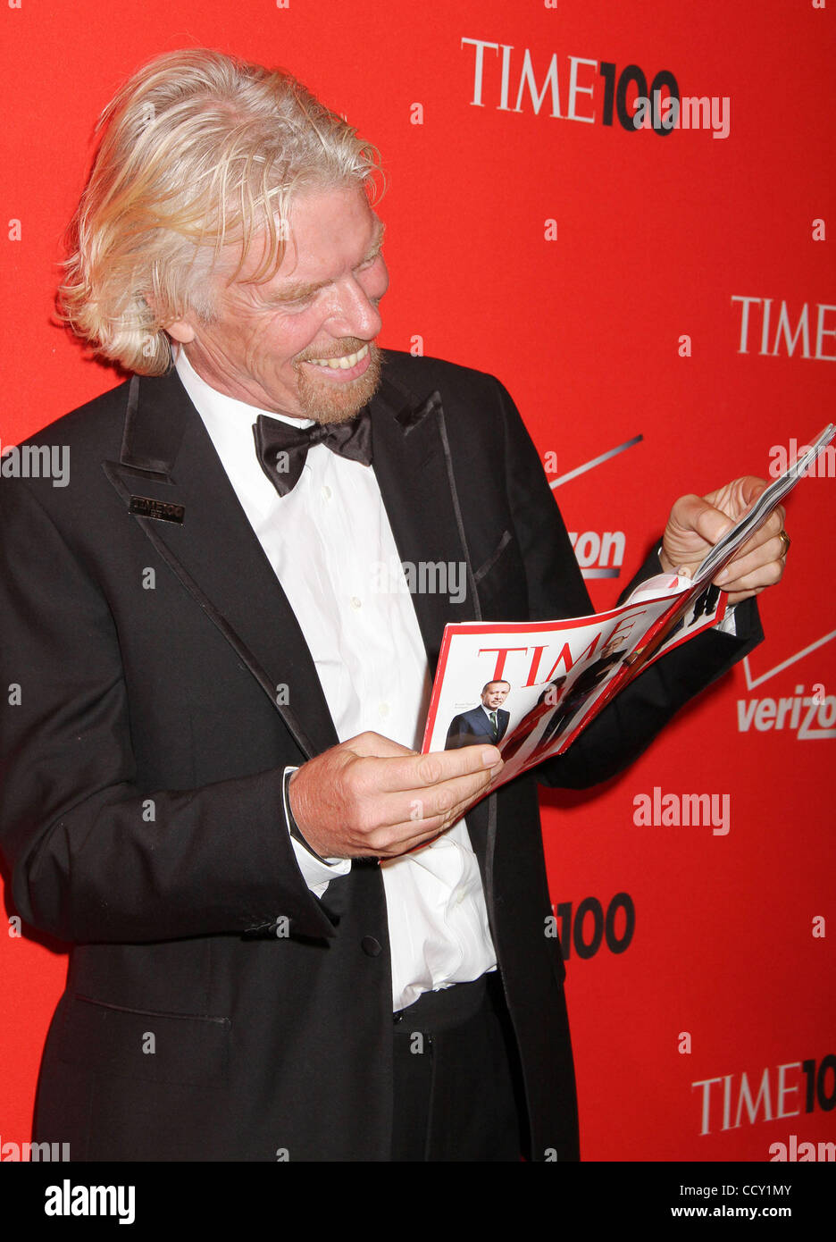 RICHARD BRANSON attends the 2010 Time 100 Gala held at the Time Warner ...