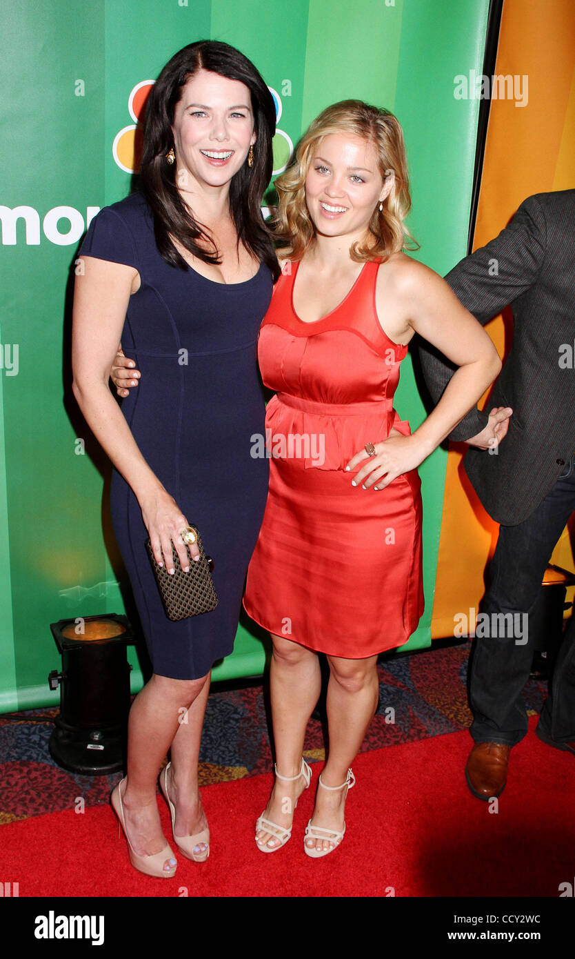 (LR) Actors LAUREN GRAHAM and ERIKA CHRISTENSEN attend the NBC Upfront