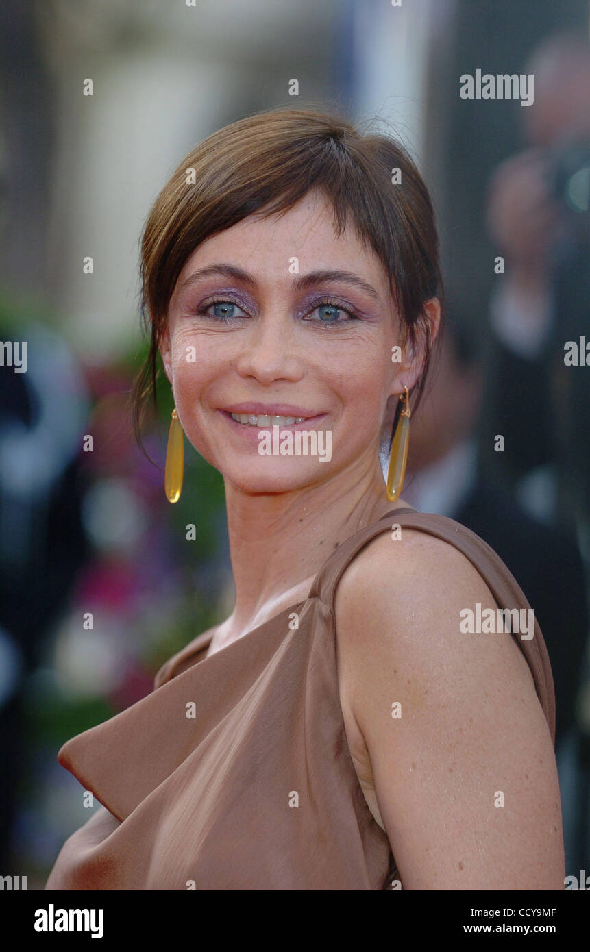 Actress Emmanuelle Béart attends the 'Of Gods and Men' Premiere. Stock Photo