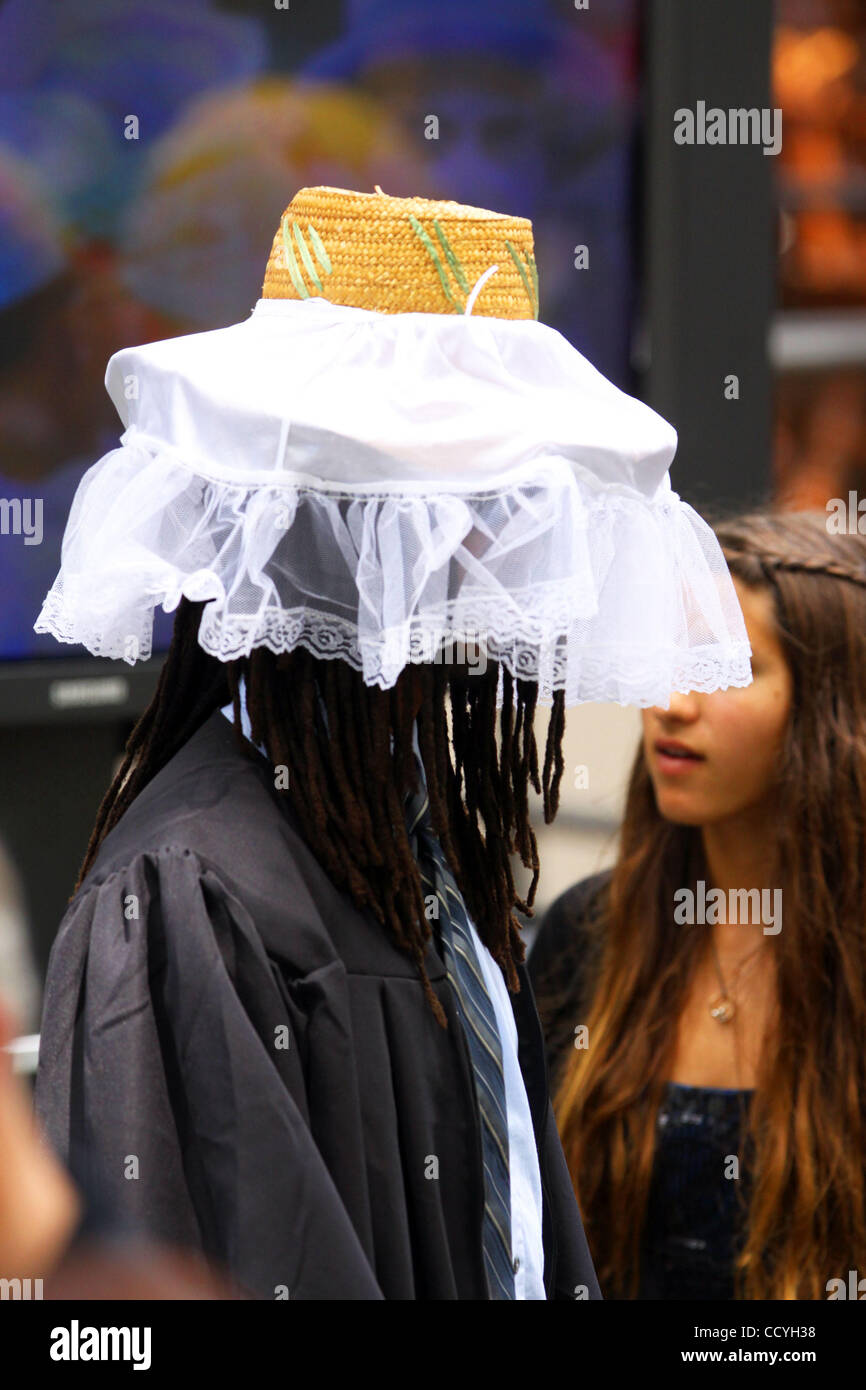 Yale Class Day Exercise tradition is graduates make hats the night
