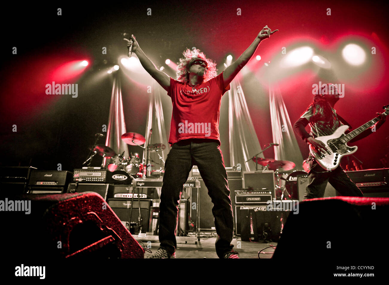 Mar 10, 2010 - San Francisco, California, USA - SAMMY HAGAR and DOUG WIMBISH performs live at the Warfield Theater during the Experience Hendrix Tribute Tour. (Credit Image: © Jerome Brunet/ZUMA Press) Stock Photo