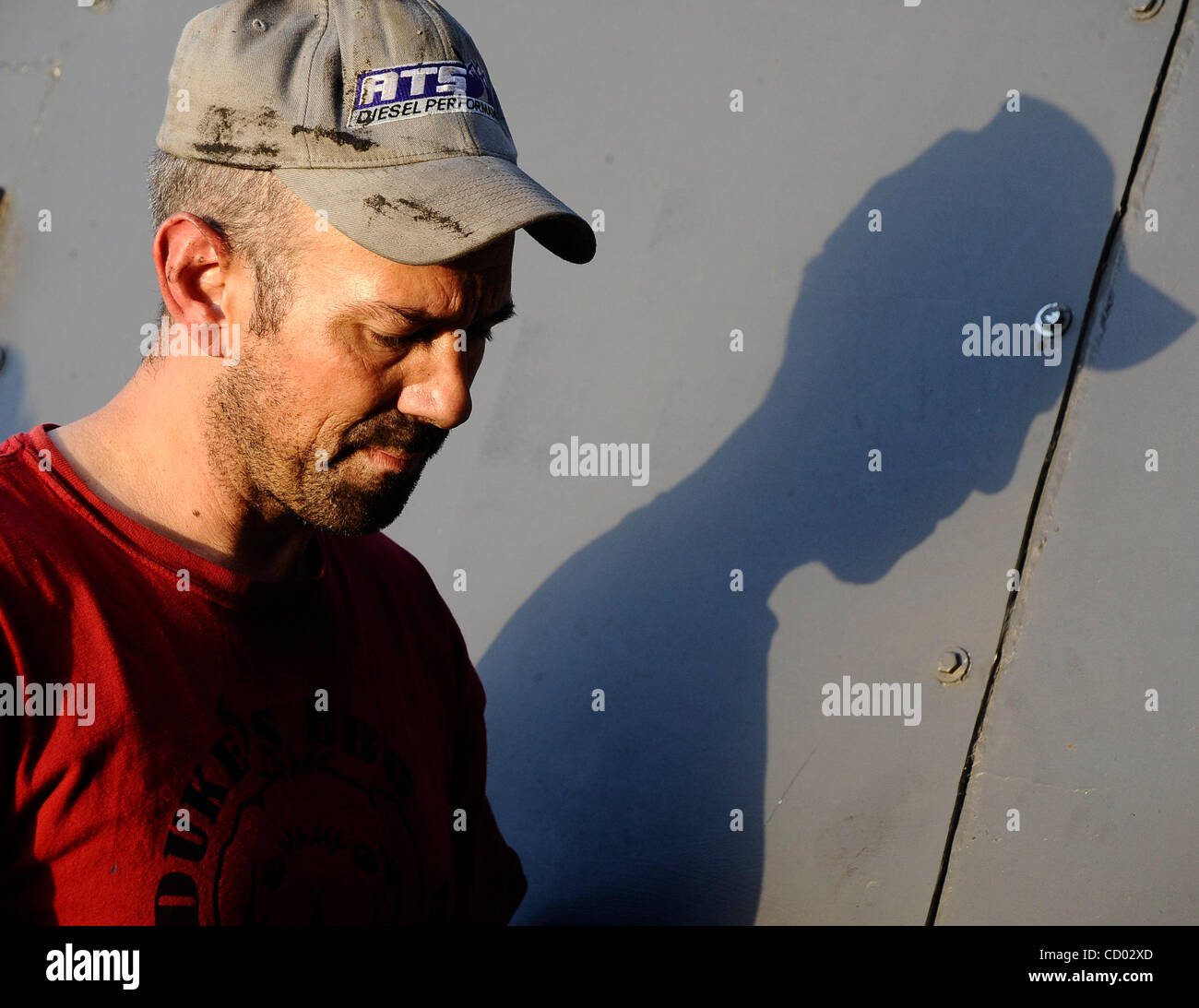 I-Max director Sean Casey does some last minute repairs on TIV-2 ...