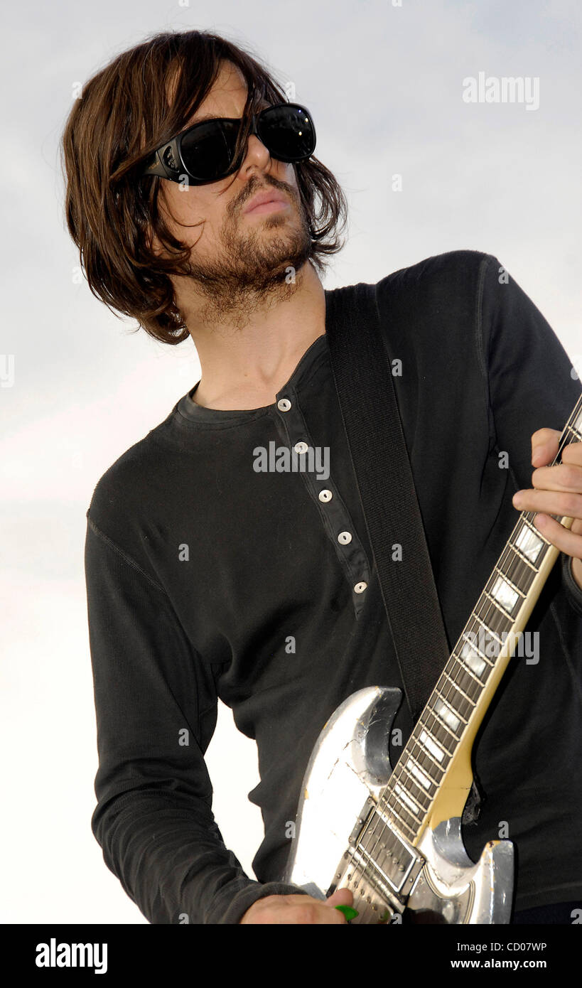 April 27, 2008; Indio, CA, USA; Musician GREG EDWARDS, of 'Autolux,' performing during the 2008 Coachella Valley Music & Arts Festival at the Empire Polo Club. Mandatory Credit: Photo by Vaughn Youtz/ZUMA Press. (©) Copyright 2007 by Vaughn Youtz. Stock Photo