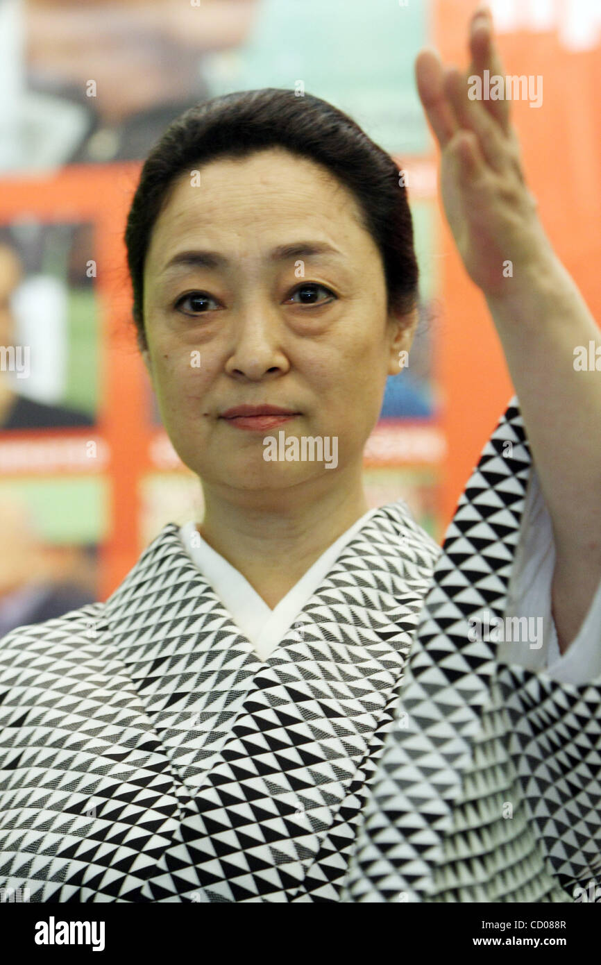 Japanese author Mineko Iwasaki introduced for russian readers in St.Petersburg her book `Real Memoirs of a Geisha` in russian language. Stock Photo