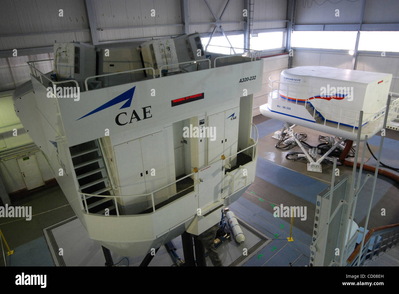 Aeroflot Flight training school in Moscow. Pictured A320 airbus jet
