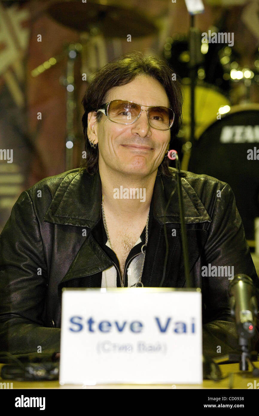 World Famous American Guitarist Steve Vai (Steven Siro Vai)at the press conference in Moscow