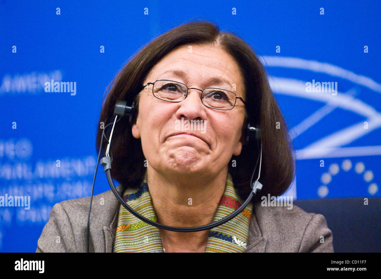 Member of European Parliament (MEP) Ewa Klamt attends a news conference
