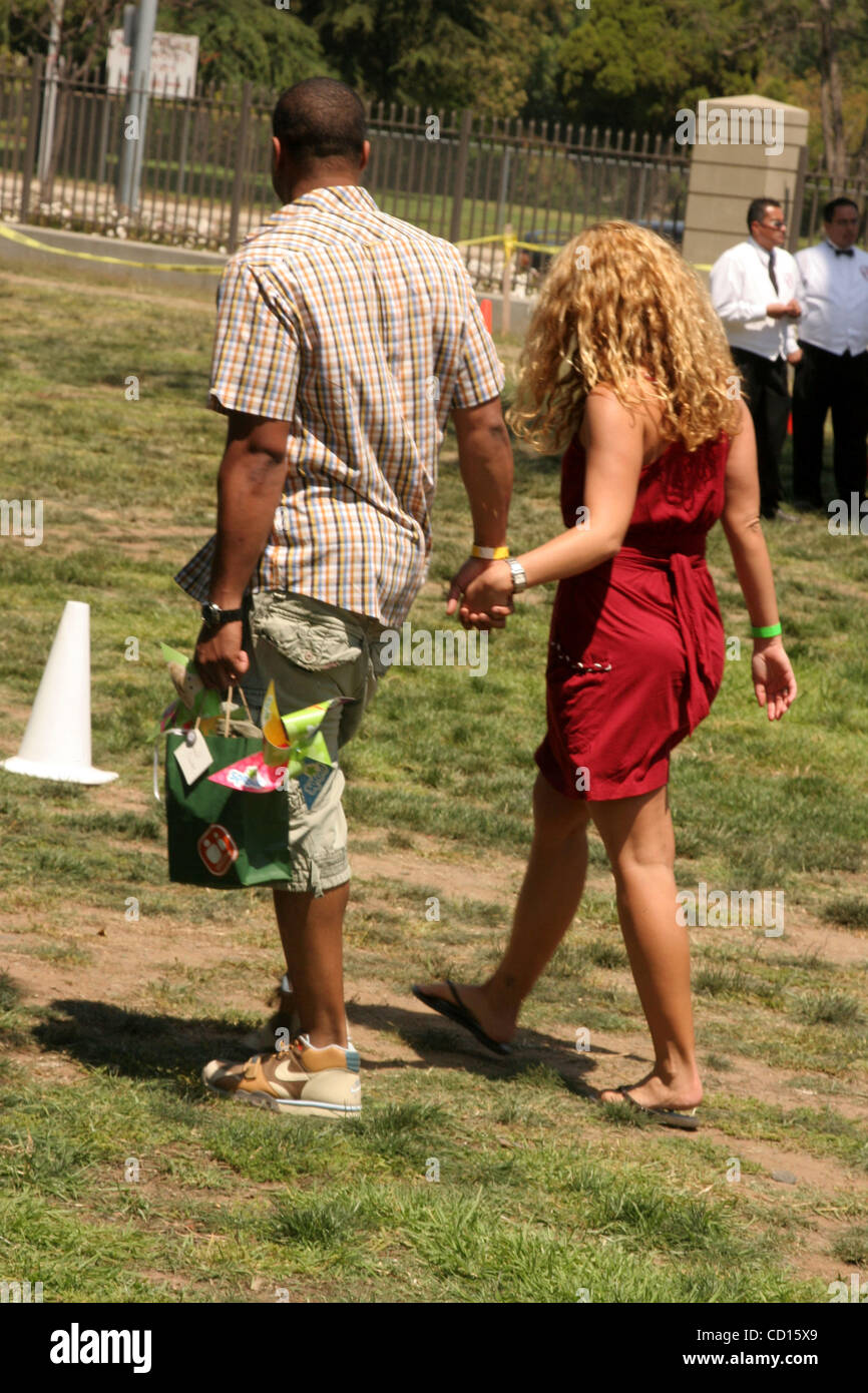 June 8, 2008 - Hollywood, California, U.S. - I13362CHW.A TIME FOR HEROES CELEBRITY CARNIVAL SPONSORED BY DISNEY TO BENEFIT THE ELIZABETH GLASER PEDIATRIC AIDS FOUNDATION .WADSWORTH THEATRE, WESTWOOD, CA  .06/08/08.DONALD FAISON AND GIRLFRIEND CACEE COBB.(Credit Image: Â© Clinton Wallace/Globe Photos Stock Photo