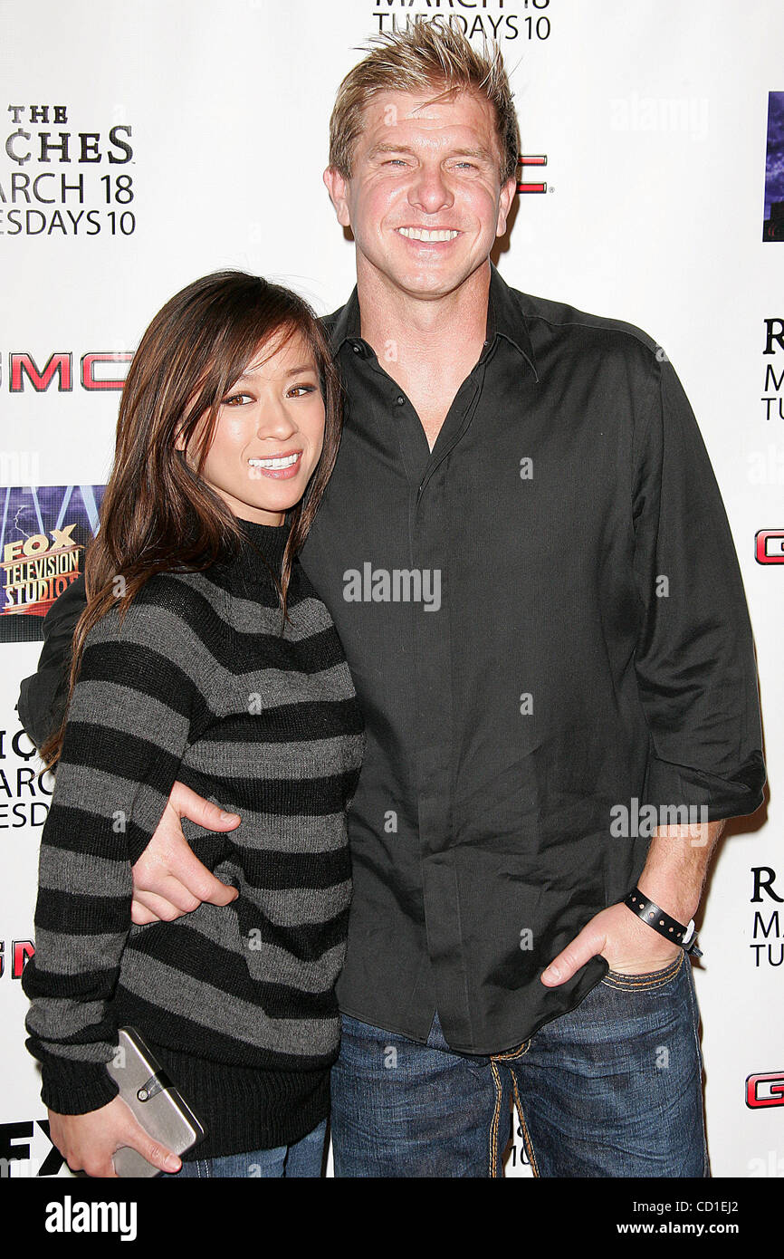 © 2008 Jerome Ware/Zuma Press  Actor KENNY JOHNSON and wife CATHLEEN JOHNSON at the season two premiere screening of The Riches held at the Pacific Design Center in West Hollywood, Ca.  Sunday, March 16, 2008 The Pacific Design Center West Hollywood, CA Stock Photo