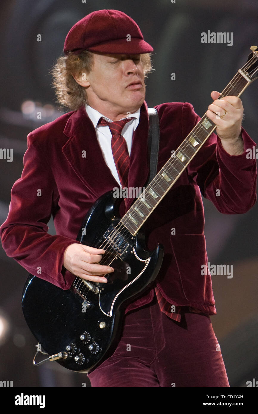 November 7, 2008 - Toronto, Ont AC DC with lead guitar player Angus Young  play in front of 45,000 plus screaming fans at the Rogers Centre in  Toronto, Ontario Canada as part