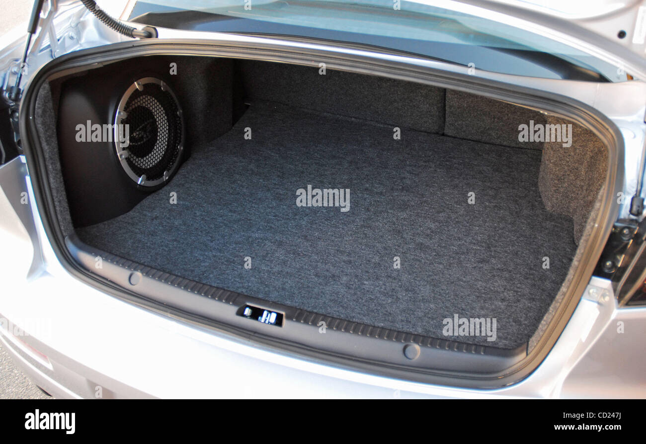 Trunk Mounted Subwoofer Stock Photo Alamy