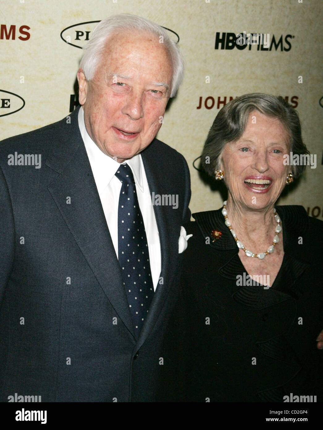 Mar 03, 2008 - New York, NY, USA - Author DAVID MCCULLOUGH and his WIFE at the New York premiere of HBO's 'John Adams' held at the Museum of Modern Art. (Credit Image: © Nancy Kaszerman/ZUMA Press) Stock Photo