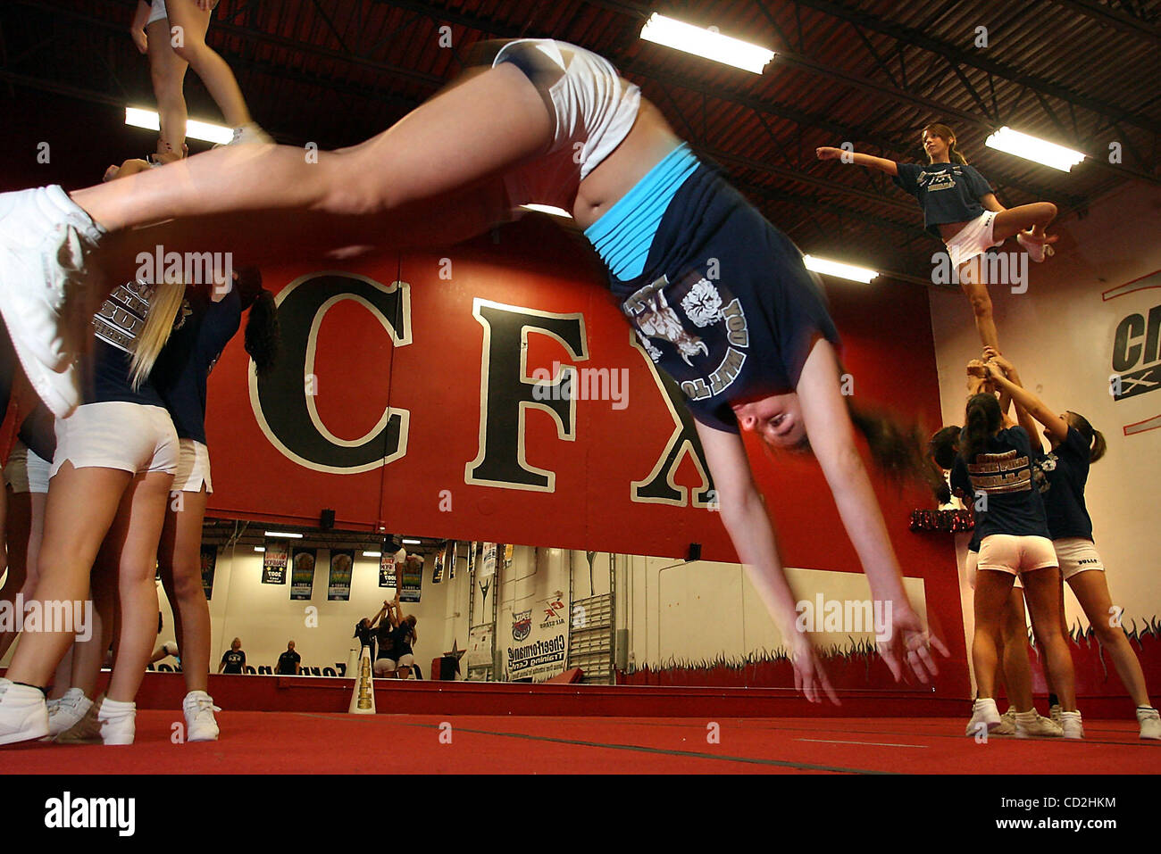 Cheerleader pyramid hires stock photography and images Alamy