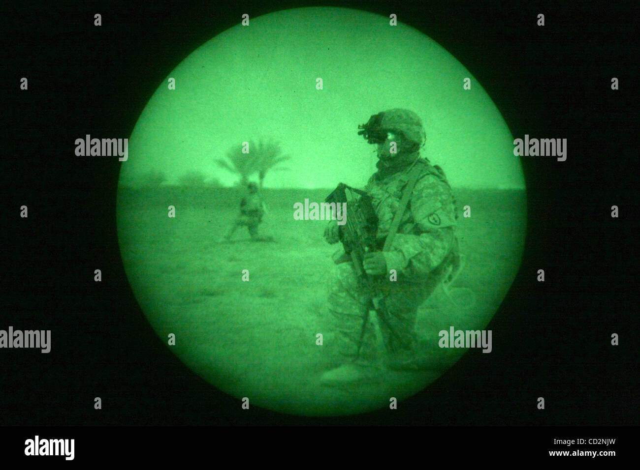 Mar 15, 2008 - Abu Assef, Taji, Iraq - Soldiers of Alpha Company, 1st Battalion 27th Infantry Regiment of 2nd Stryker Brigade Combat Team of 25th Infantry Division on patrol in the village Abu Assef. (Credit Image: Stock Photo