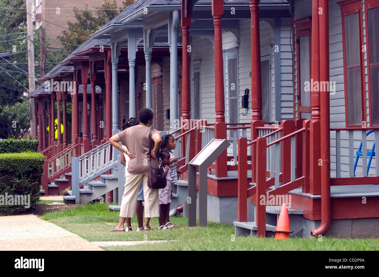 ATLANTA, GA JULY 31 Shotgun row houses on Auburn Avenue at the