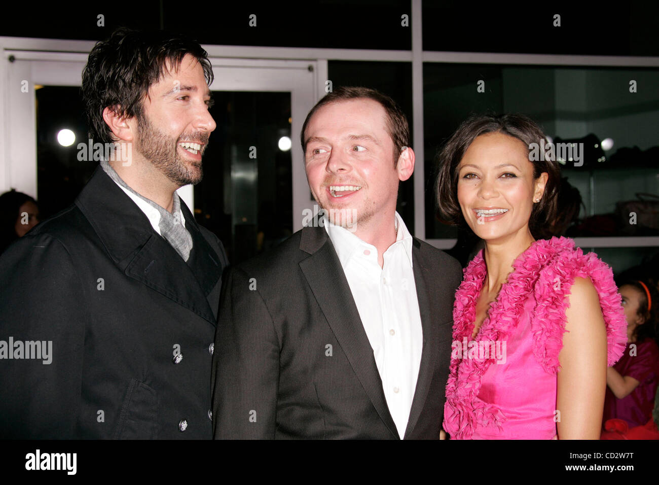 Mar 24, 2008 - Hollywood, California, USA - Director DAVID SCHWIMMER, Actor SIMON PEGG & Actress THANDIE NEWTON arriving at the 'Run Fat Boy Run' Los Angeles Premiere held at the Arclight Cinemas. (Credit Image: © Lisa O'Connor/ZUMA Press) Stock Photo