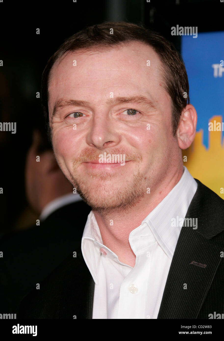 Mar 24, 2008 - Hollywood, California, USA - Actor SIMON PEGG arriving at the 'Run Fat Boy Run' Los Angeles Premiere held at the Arclight Cinemas. (Credit Image: © Lisa O'Connor/ZUMA Press) Stock Photo