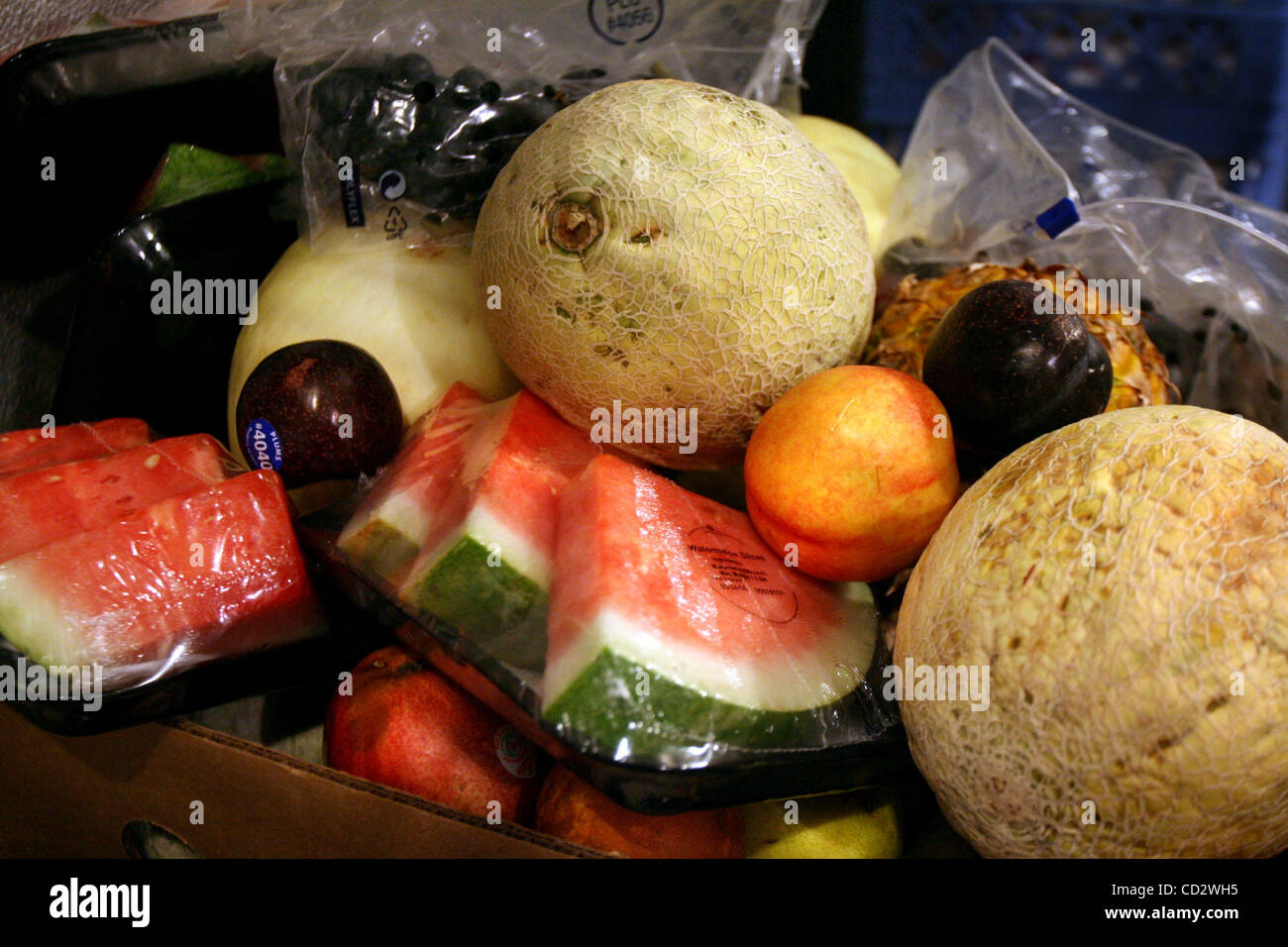 CLEARWATER Monday (3/24/2008) 3) Donated produce sits in a