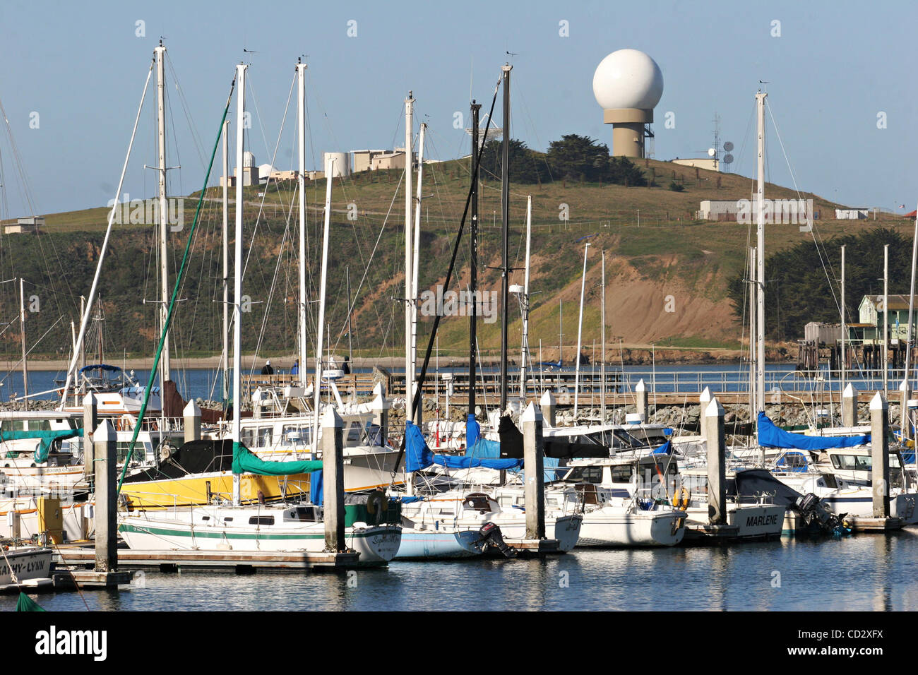 Pillar Point Air Force Station sits over the Pillar Point Harbor on