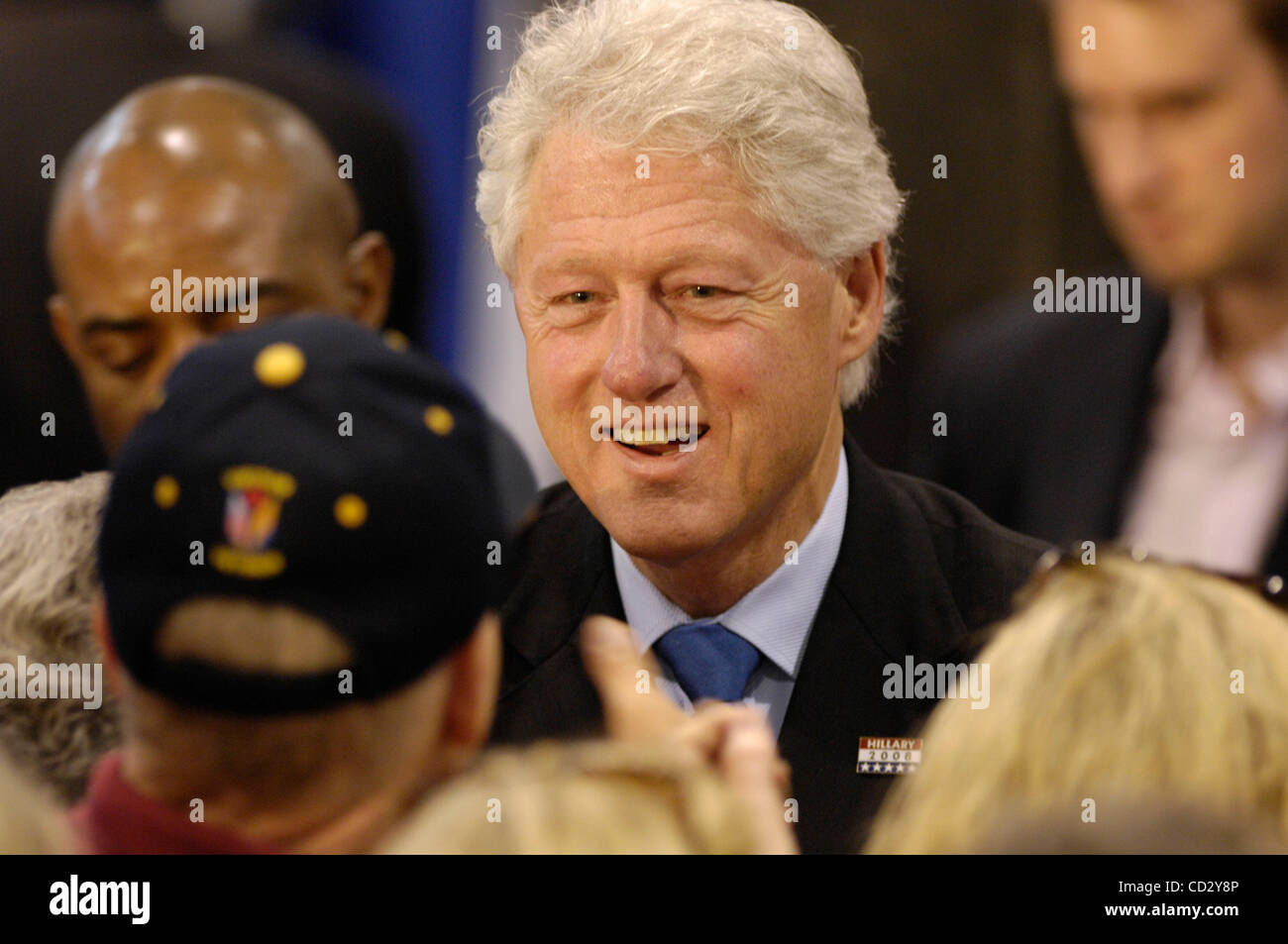 28 March 2008 Former President Bill Clinton speaks to the crowd during