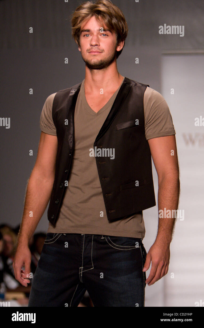 model walking the runway wearing William Rast Fall 2008 collection at ...