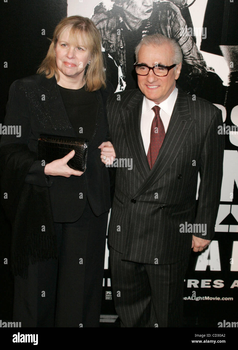 Mar 30, 2008 - New York, NY, USA - Director MARTIN SCORSESE and wife HELEN MORRIS at the arrivals for the New York premiere of 'Shine A Light' held at the Ziegfeld Theater. (Credit Image: © Nancy Kaszerman/ZUMA Press) Stock Photo