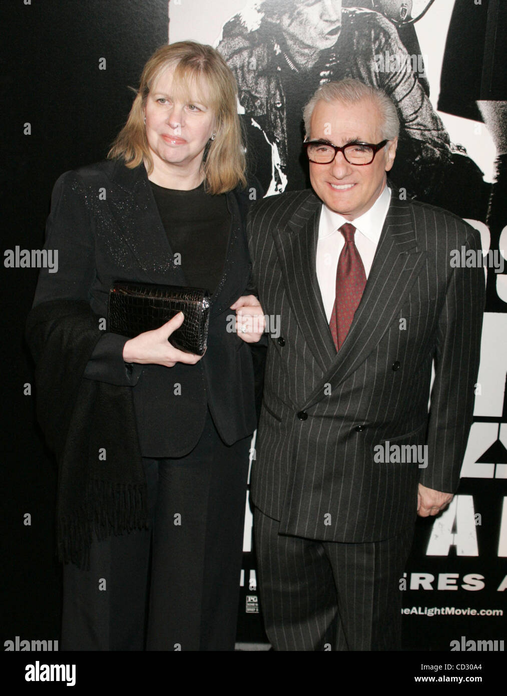 Mar 30, 2008 - New York, NY, USA - Director MARTIN SCORSESE and wife HELEN MORRIS at the arrivals for the New York premiere of 'Shine A Light' held at the Ziegfeld Theater. (Credit Image: © Nancy Kaszerman/ZUMA Press) Stock Photo