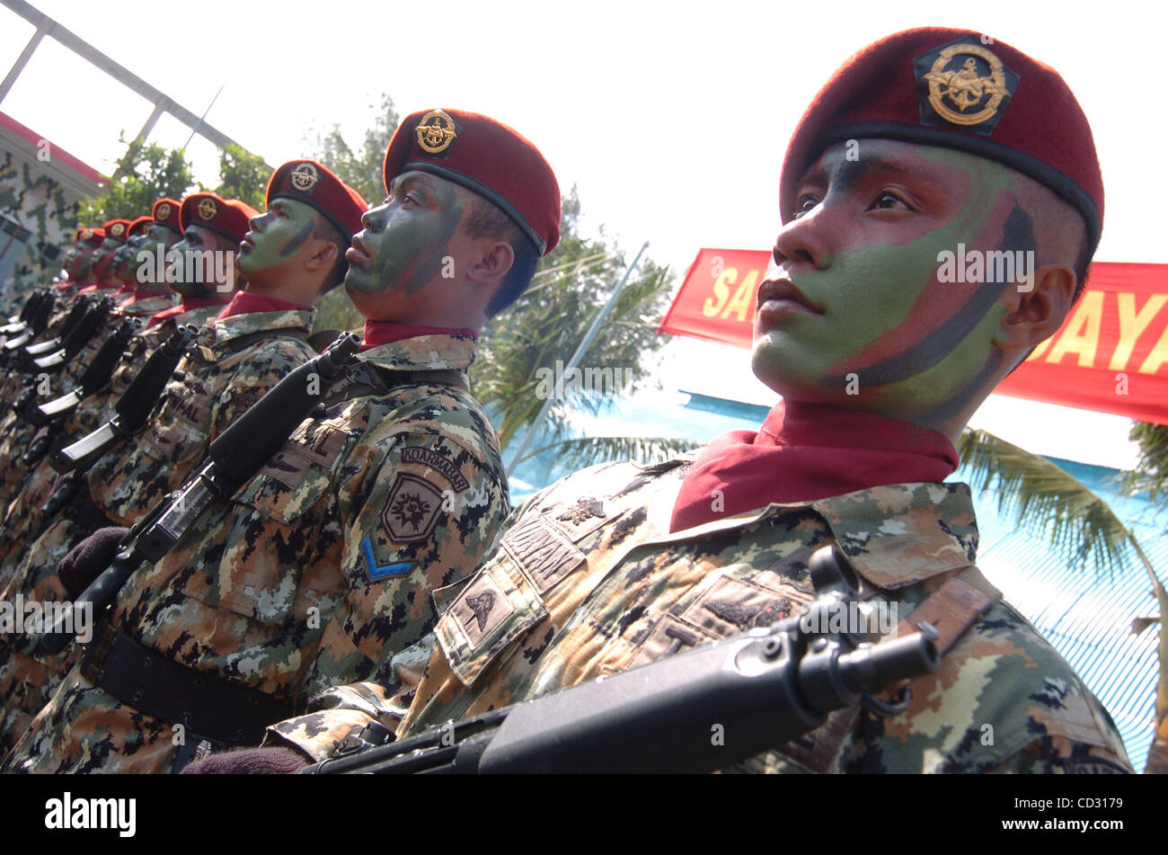 naval special warfare personel or kopaska stand in a formation