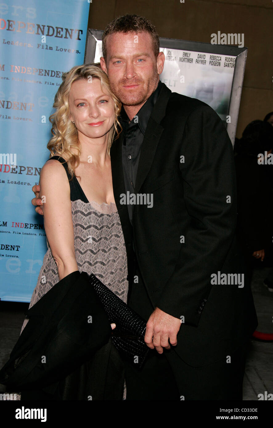 Apr 7, 2008 - Hollywood, California, USA - Actor MAX MARTINI & wife KIM RESTELL arriving at the 'Redbelt' Los Angeles Screening at the Egyptian Theatre. (Credit Image: © Lisa O'Connor/ZUMA Press) Stock Photo