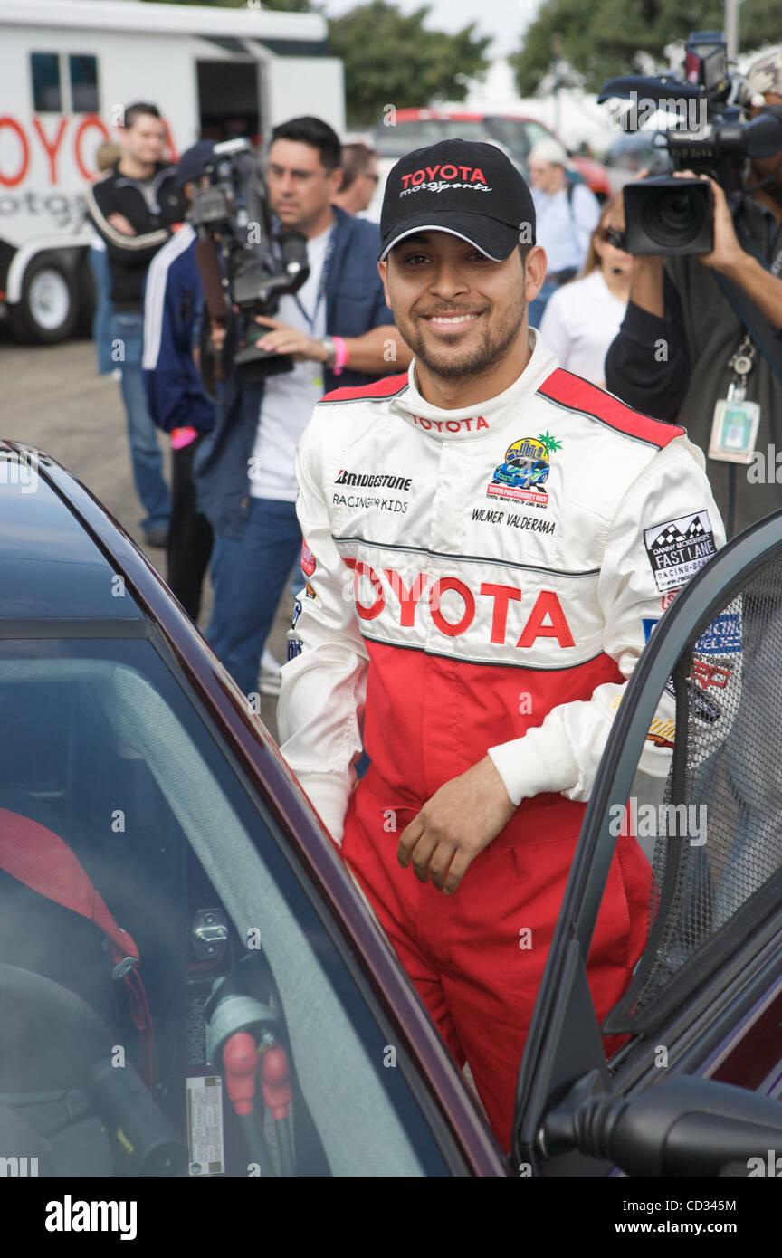 Wilmer Valderrama  Actor, best known for the role of Fez in the FOX sitcom That '70s Show and host of MTV's Yo Momma. At the 2008 Toyota Pro/Celebrity Race Press Day Stock Photo