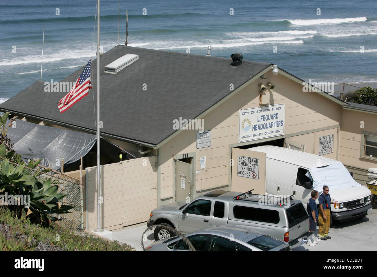 April 25th, 2008, Solana beach, California, USA. A coroners van is