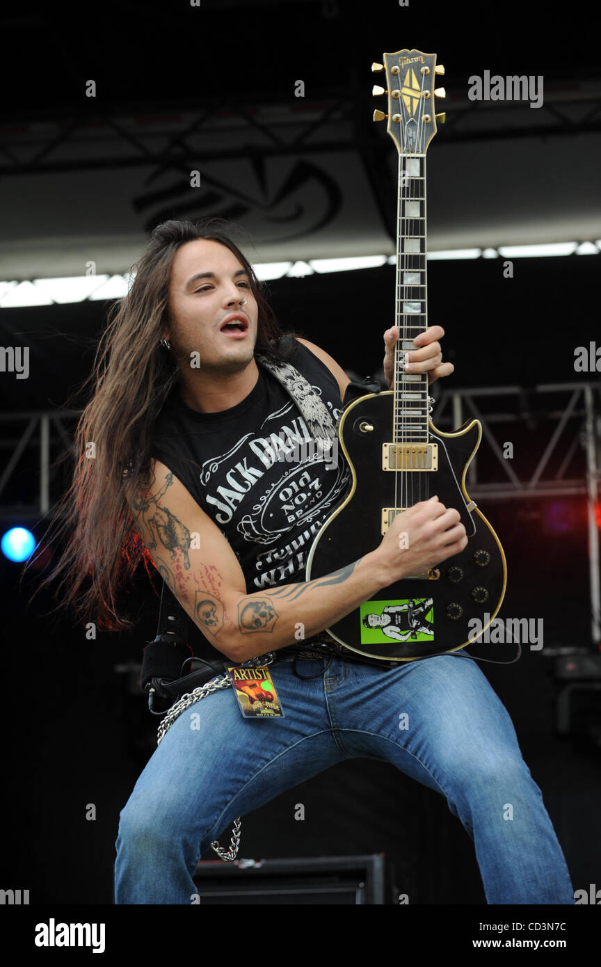 May 18, 2008 - Columbus, Ohio; USA - Guitarist JULIEN JORGENSEN of the band  Rev Theory performs live as part of the 2nd annual Rock on the Range Music  Festival that is