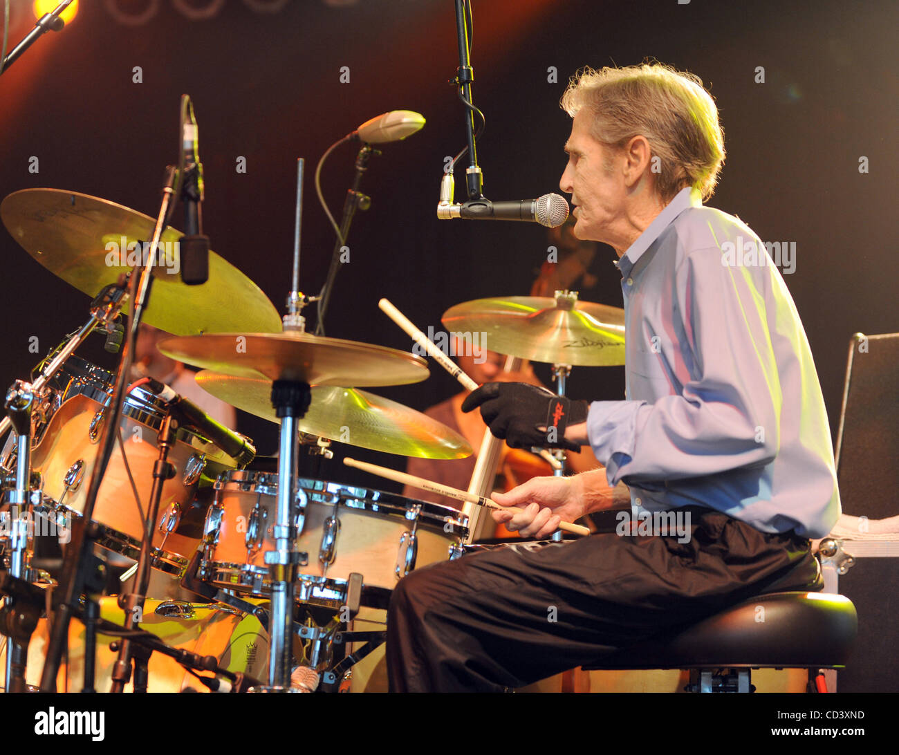 Jun 14, 2008 - Manchester, Tennessee, USA - Legendary Musician LEVON HELM peforms with The Ramble on the Road Band live as his current 2008 tour makes a stop at The Bonnaroo Music and Arts Festival. The four-day multi-stage camping festival attracts over 90,000 music fans and is held on a 700-acre f Stock Photo