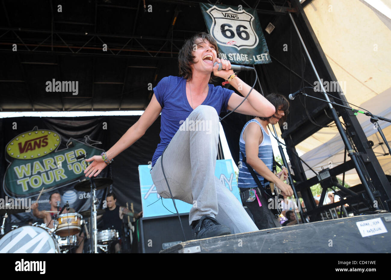 Jul 14, 2008 - Charlotte, North Carolina; USA - Musicians THE ACADEMY IS performs live as part of the 2008 Vans Warped Tour that took place at the Verizon Wireless Amphitheatre located in Charlotte. Copyright 2008 Jason Moore. Mandatory Credit: Jason Moore Stock Photo