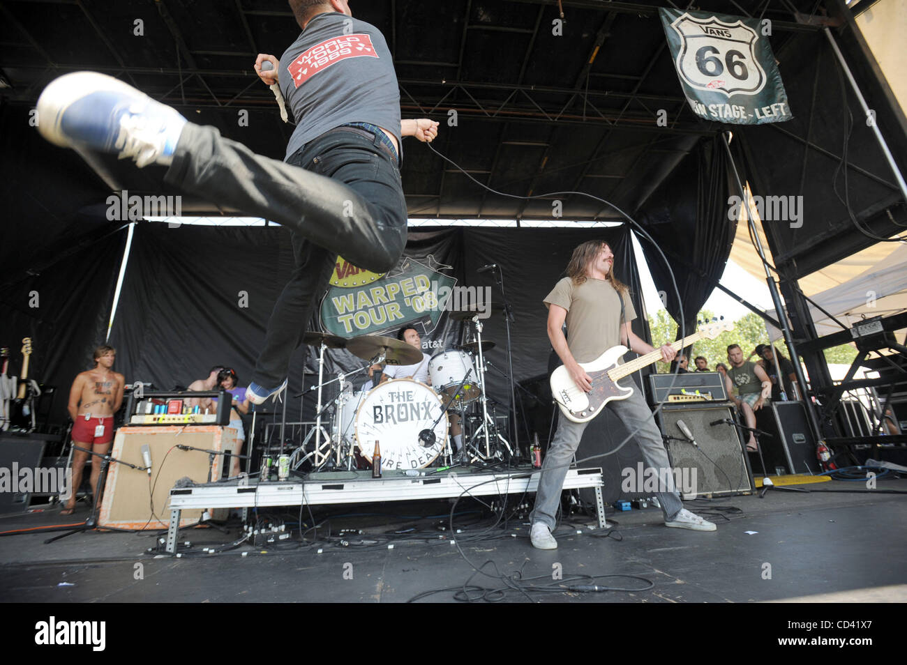 Jul 14, 2008 - Charlotte, North Carolina; USA - Musicians THE BRONX perform live as part of the 2008 Vans Warped Tour that took place at the Verizon Wireless Amphitheatre located in Charlotte. Copyright 2008 Jason Moore. Mandatory Credit: Jason Moore Stock Photo