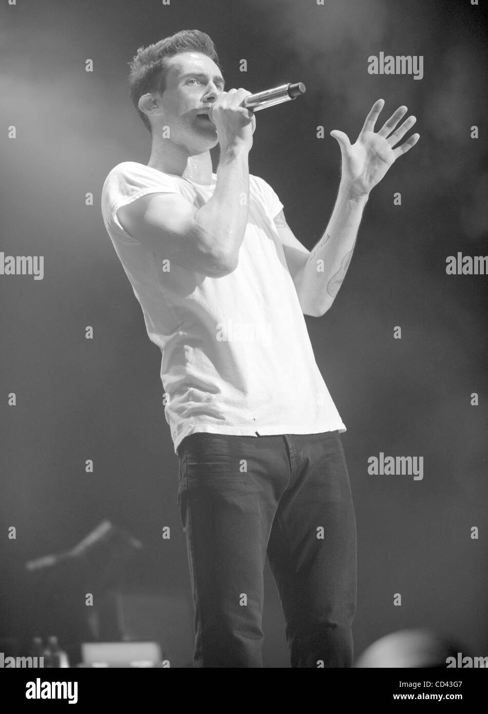 July 29, 2008 - Raleigh, North Carolina; USA - Musician ADAM LEVINE of the band Maroon 5 performs live as their 2008 tour makes a stop at the Time Warner Cable Music Pavilion located in North Carolina. Copyright 2008 Jason Moore. Mandatory Credit: Jason Moore Stock Photo