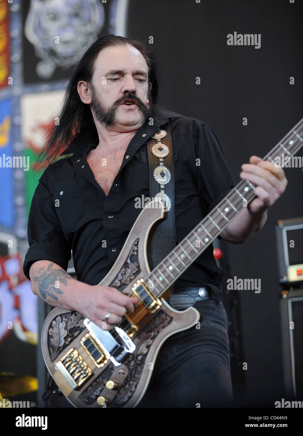 Aug 7, 2008 - Bristow, Virginia, USA - Bass Guitarist LEMMY of the band  Motorhead performs at the second date of there 2008 Metal Masters Tour as  it makes a stop at