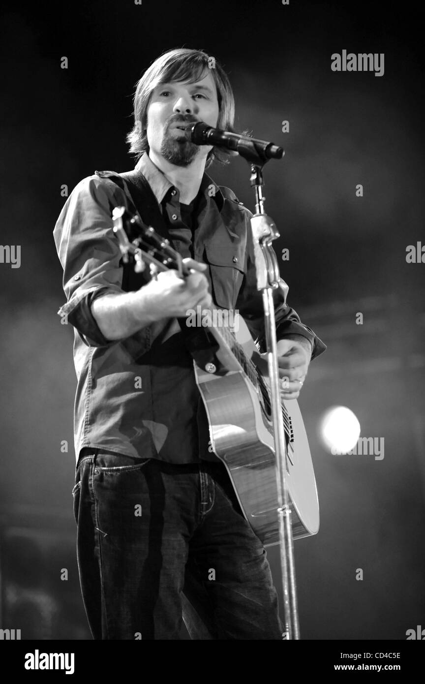 Sep 19, 2008 - Raleigh, North Carolina; USA - Singer MAC POWELL of the band Third Day performs live as their current 2008 tour makes a stop at the Time Warner Cable Music Pavilion located in North Carolina.  Copyright 2008 Jason Moore. Mandatory Credit: Jason Moore Stock Photo