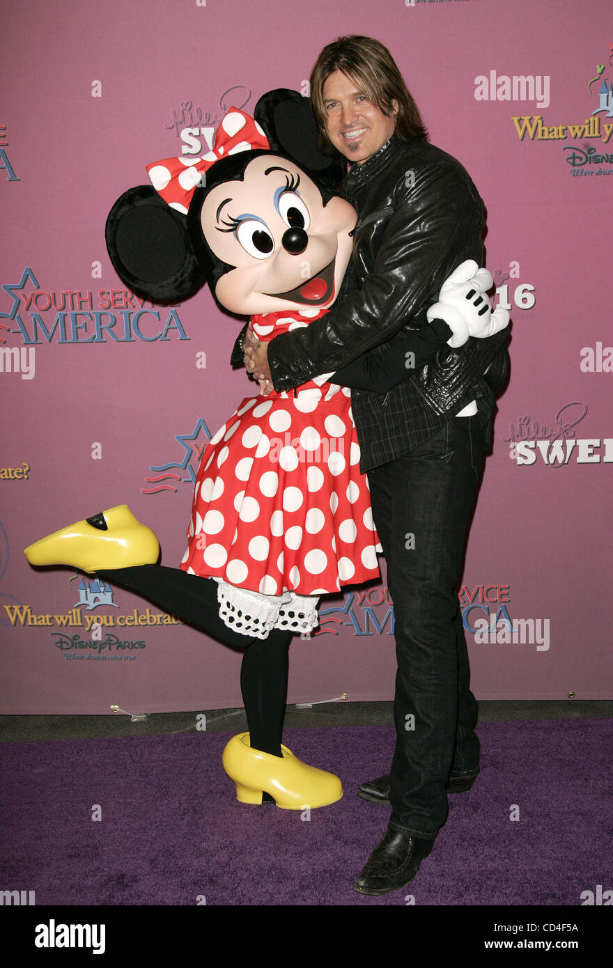 Oct 05, 2008 - Anaheim, California, USA - Country music singer, songwriter and actor BILLY RAY CYRUS with MINNIE MOUSE at the Miley Cyrus Sweet 16 Birthday Party held at Disneyland in Anaheim. (Credit Image: © Lisa O'Connor/ZUMA Press) Stock Photo