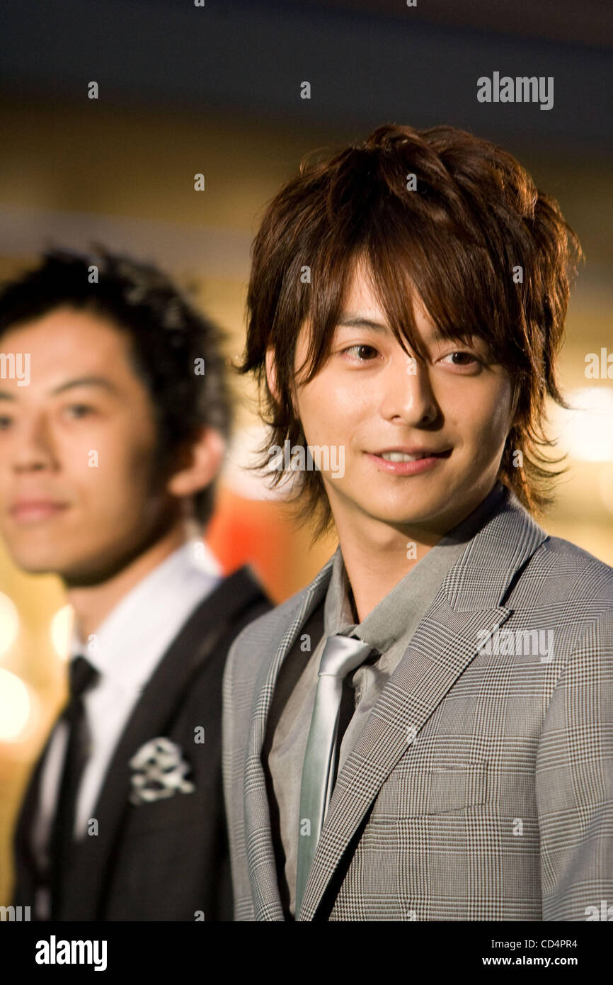 Oct 18, 2008 - Tokyo, Japan - Actor Teppei Koike attends the arrivals for the 21st Tokyo International Film Festival (TIFF) opening ceremony at Roppongi Hills on October 18, 2008 in Tokyo, Japan. TIFF unrolled a 200-meter long green carpet, which was made from recycled plastic bottles to promote the Stock Photo